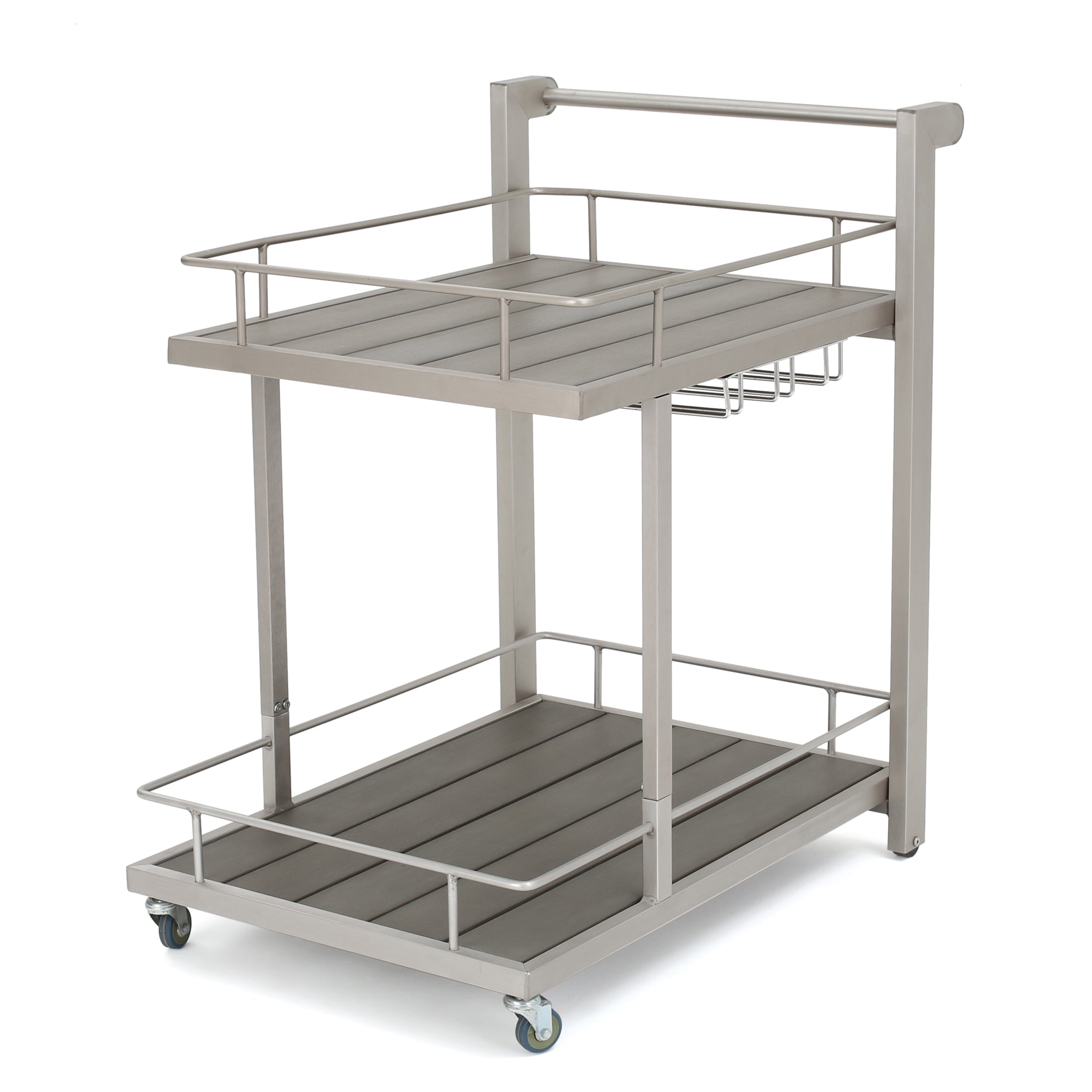 Coral Bay Outdoor Aluminum Bar Cart with Wheels