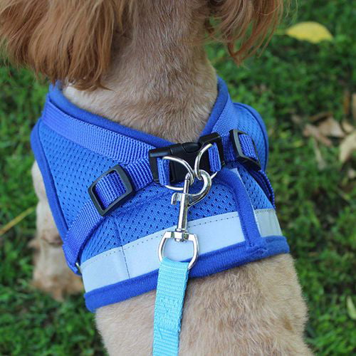 SHIYAO Nylon Dog Vest Harness Patches Reflective Small Large Medium Excellent(Black-L)