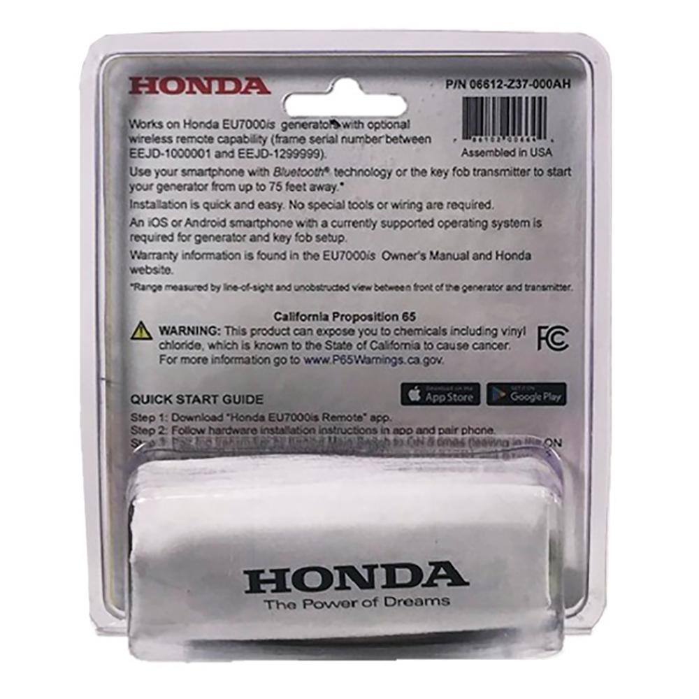 Honda EU7000is Generator Bluetooth Remote Starter Kit 06612-Z37-000AH