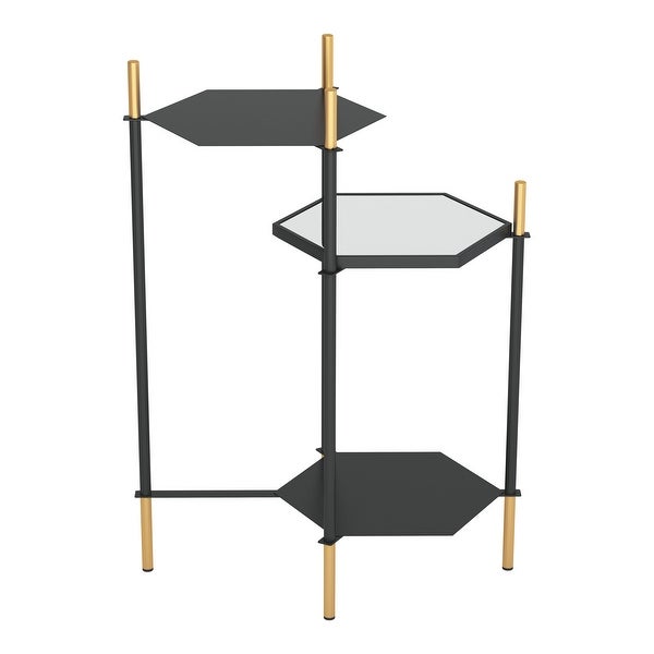 William Side Table Gold and Black