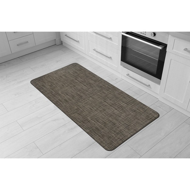 World Rug Gallery Textured Beige Anti fatigue Mat