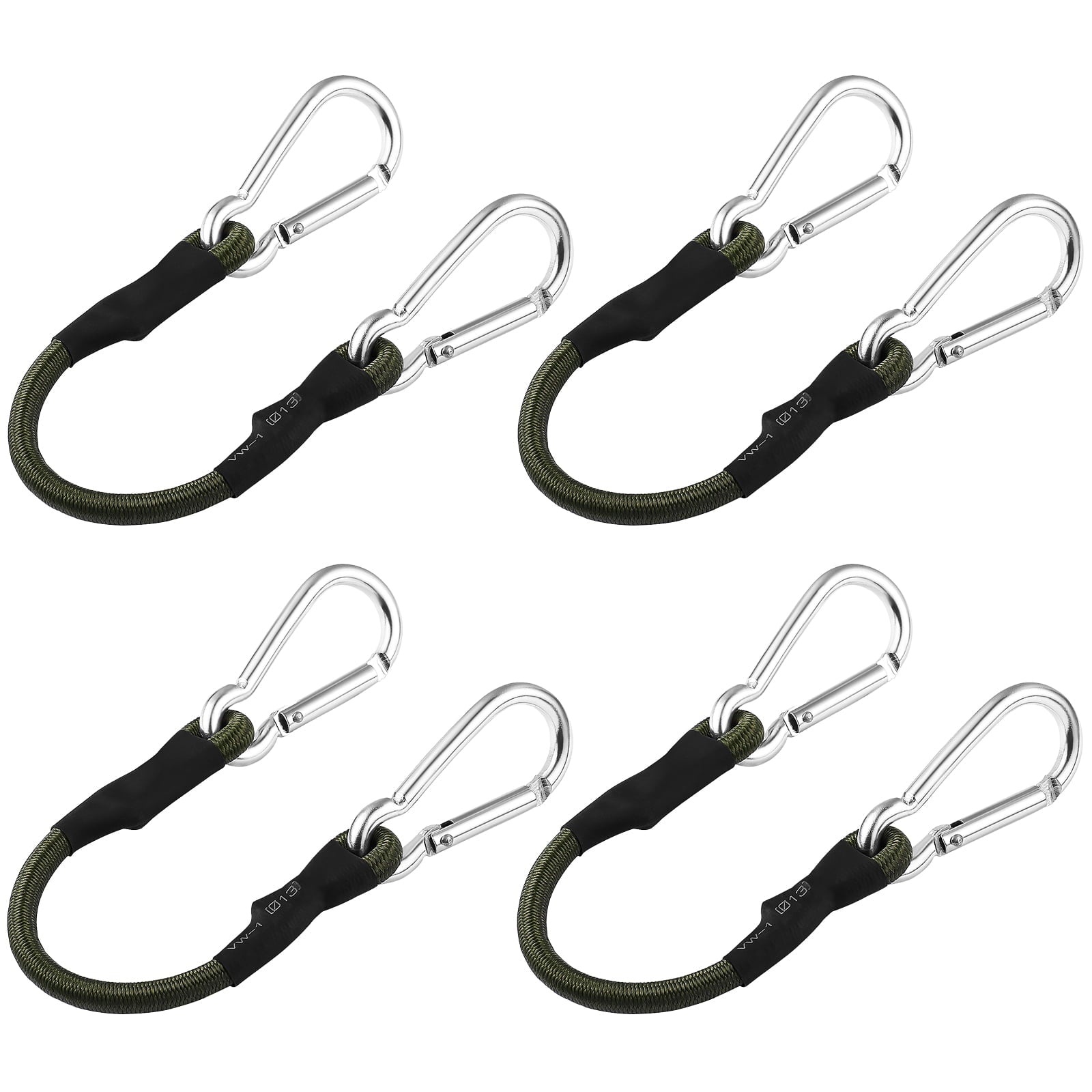 Homemaxs Bungee Cord Cords Straps Carabiner Strap Lashing Clip Tie Elastic Outdoor Luggage Duty Downs Hooks Rope Rubber