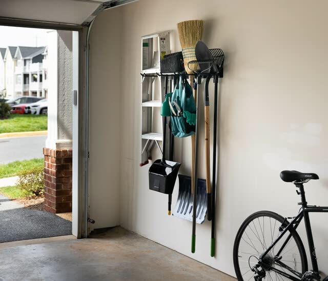 StoreYourBoard BLAT Tool Storage Rack， Garage Wall Mount， Garden， Yard， Shovels， Rakes， Brooms， Trimmers， Hoses， and More