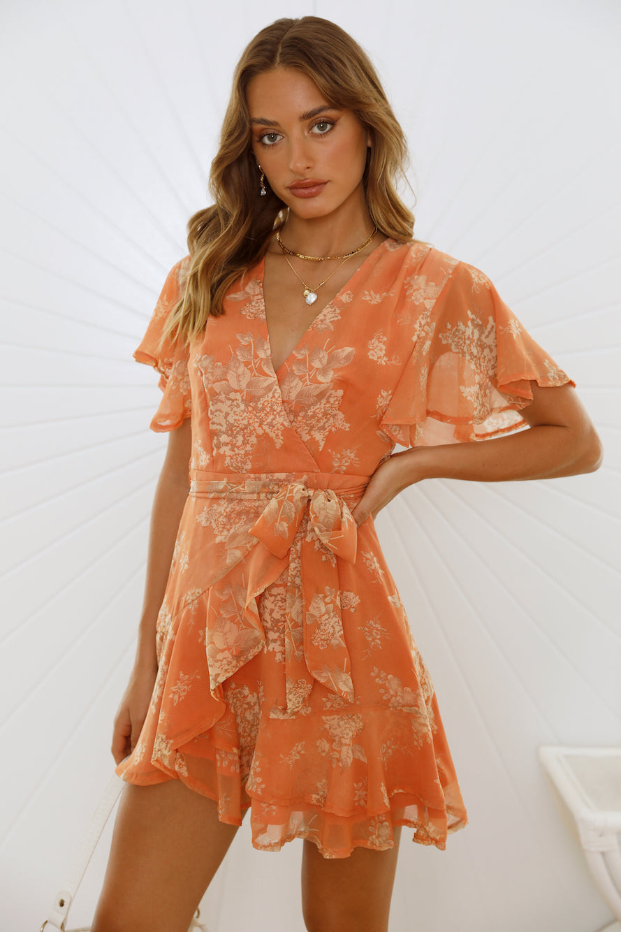 Sweetest Drinks Dress Orange