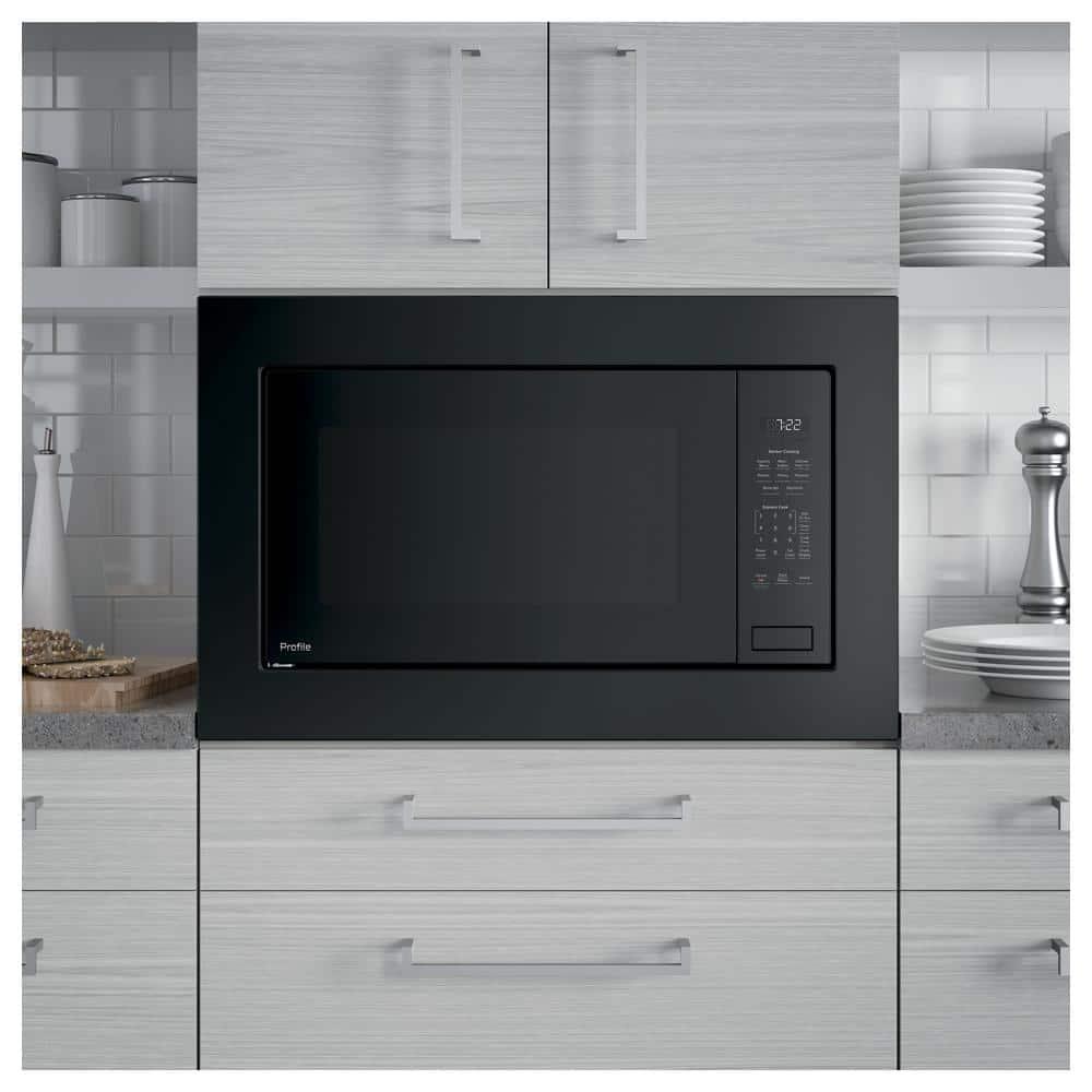 GE Profile Profile 22 cu ft BuiltIn Microwave in Black with Sensor Cooking