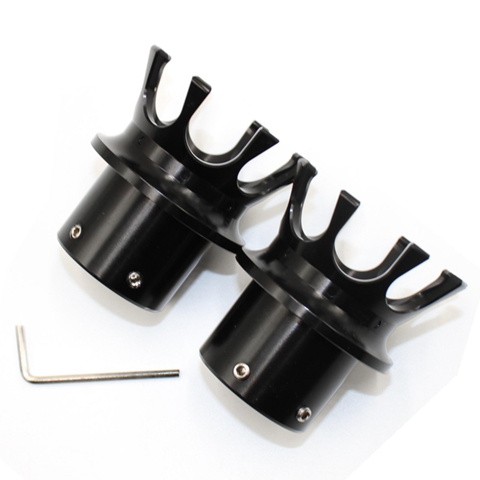 2pcs Universal Dust Motorcycle Aluminum Alloy Front Axle Nut Cover For XL 883 1200 Touring Black