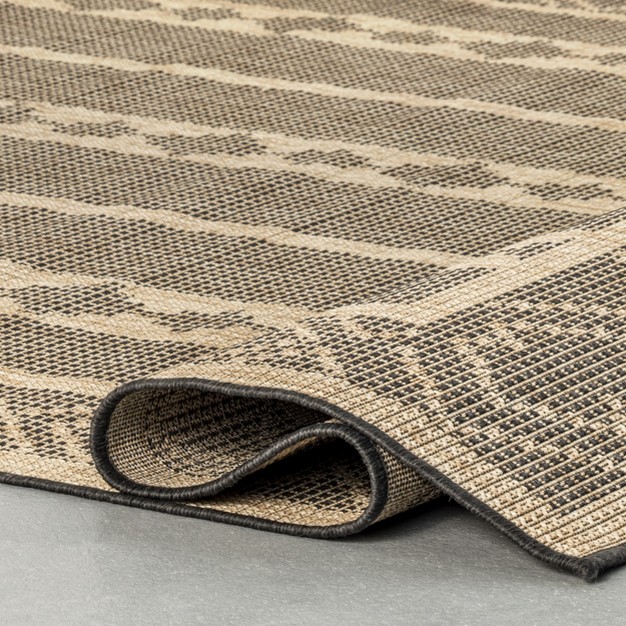 Nuloom Zina Banded Indoor outdoor Patio Area Rug