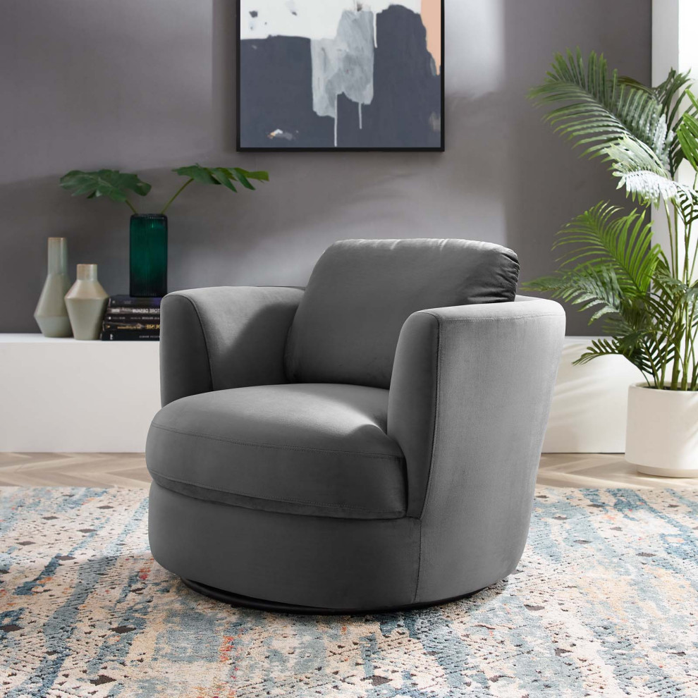 Armchair Accent Chair  Velvet  Green  Modern  Living Lounge Hotel Hospitality   Contemporary   Armchairs And Accent Chairs   by House Bound  Houzz