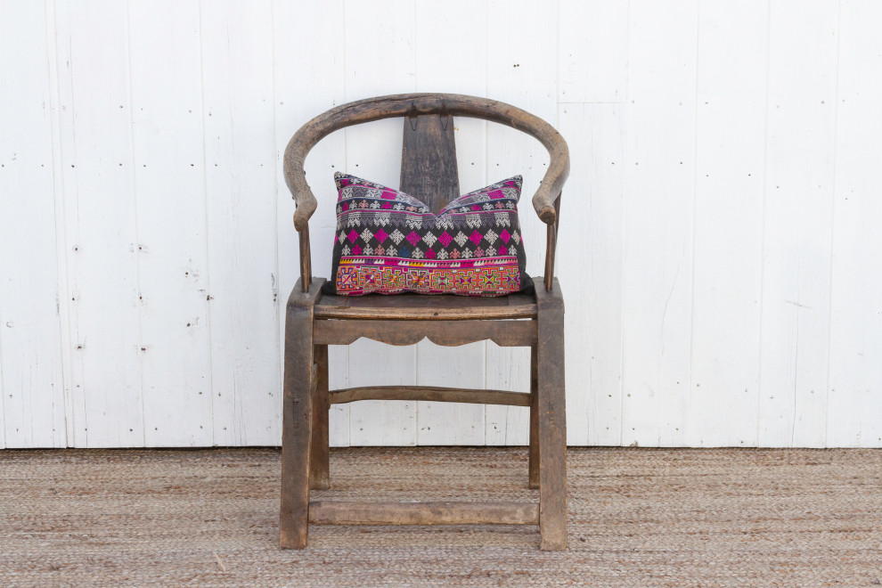 Primitive 18th Century Horseshoe Chair   Asian   Armchairs And Accent Chairs   by De cor  Houzz