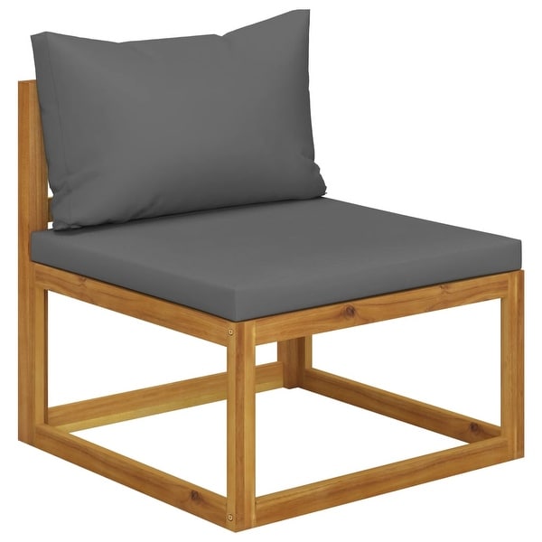 vidaXL 4 Piece Patio Lounge Set with Cushion Solid Acacia Wood