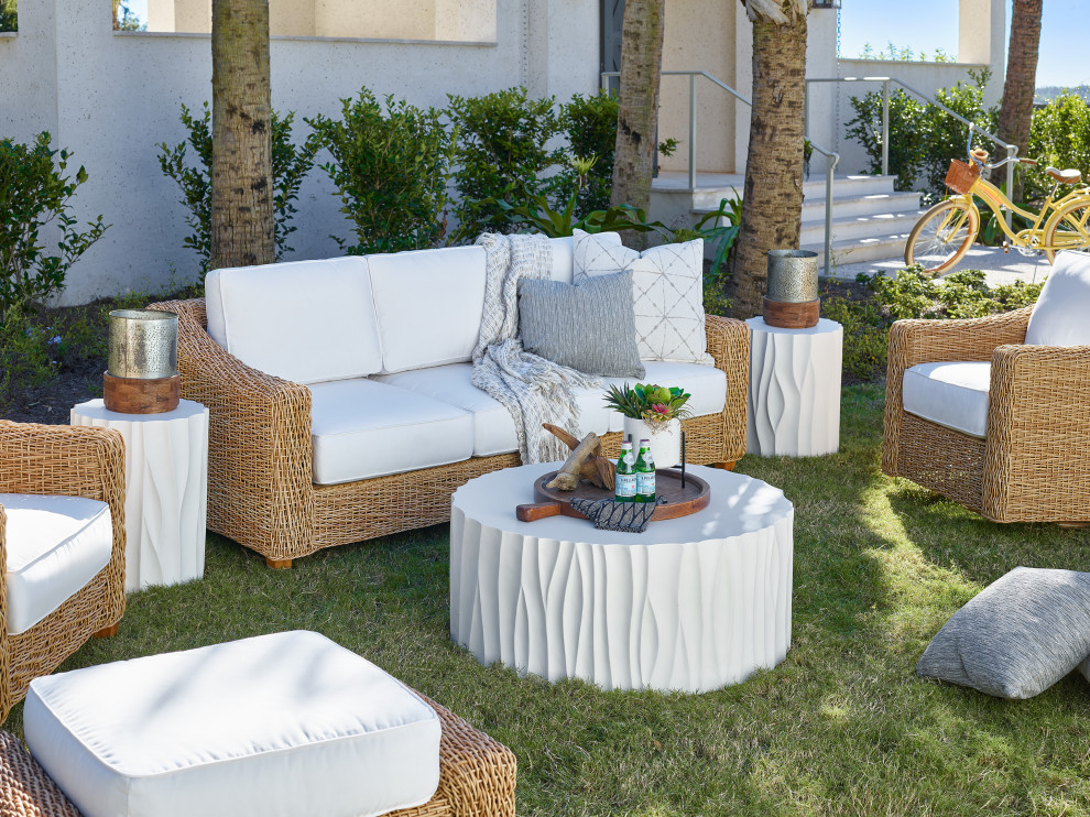 Geneva Cast Concrete Cocktail Table   Beach Style   Outdoor Coffee Tables   by Universal Furniture Company  Houzz