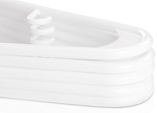 Utopia Home Durable Plastic Clothing Hangers, 30 Pack, White