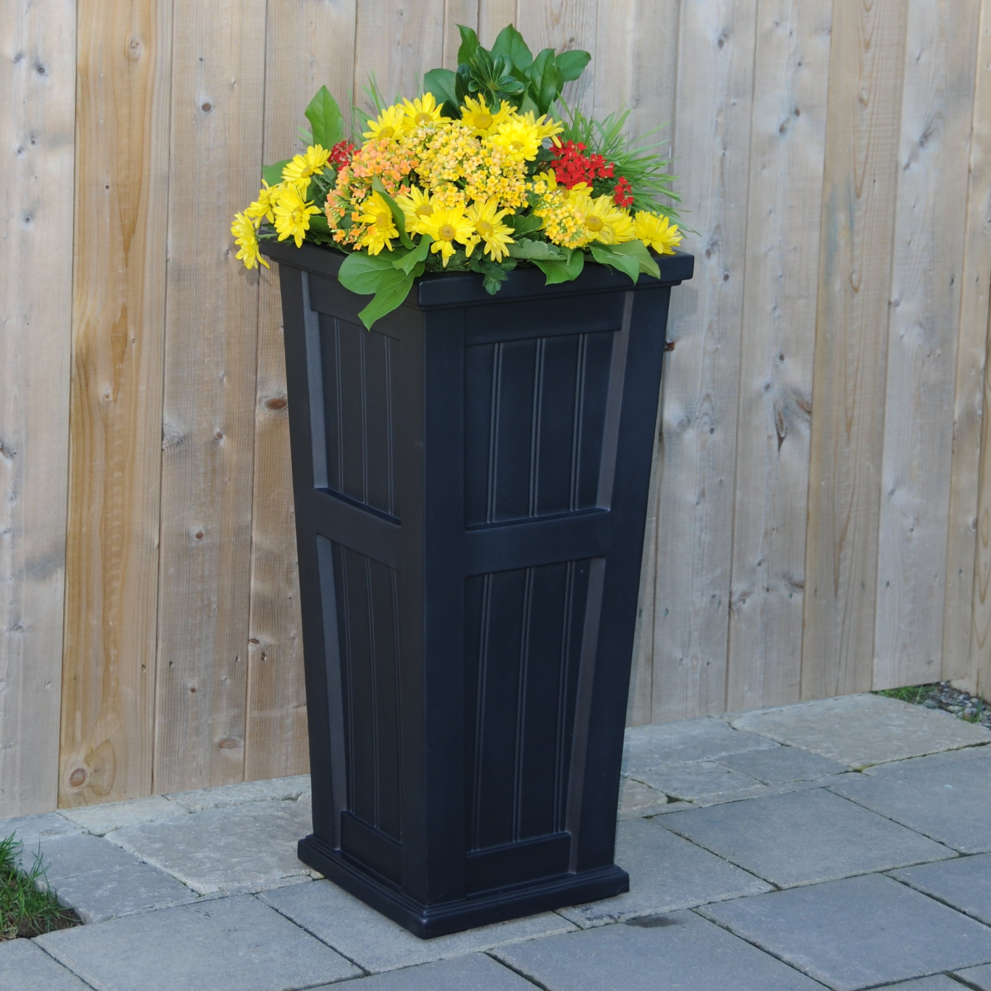 Cape Cod 32" Tall Planter - Black