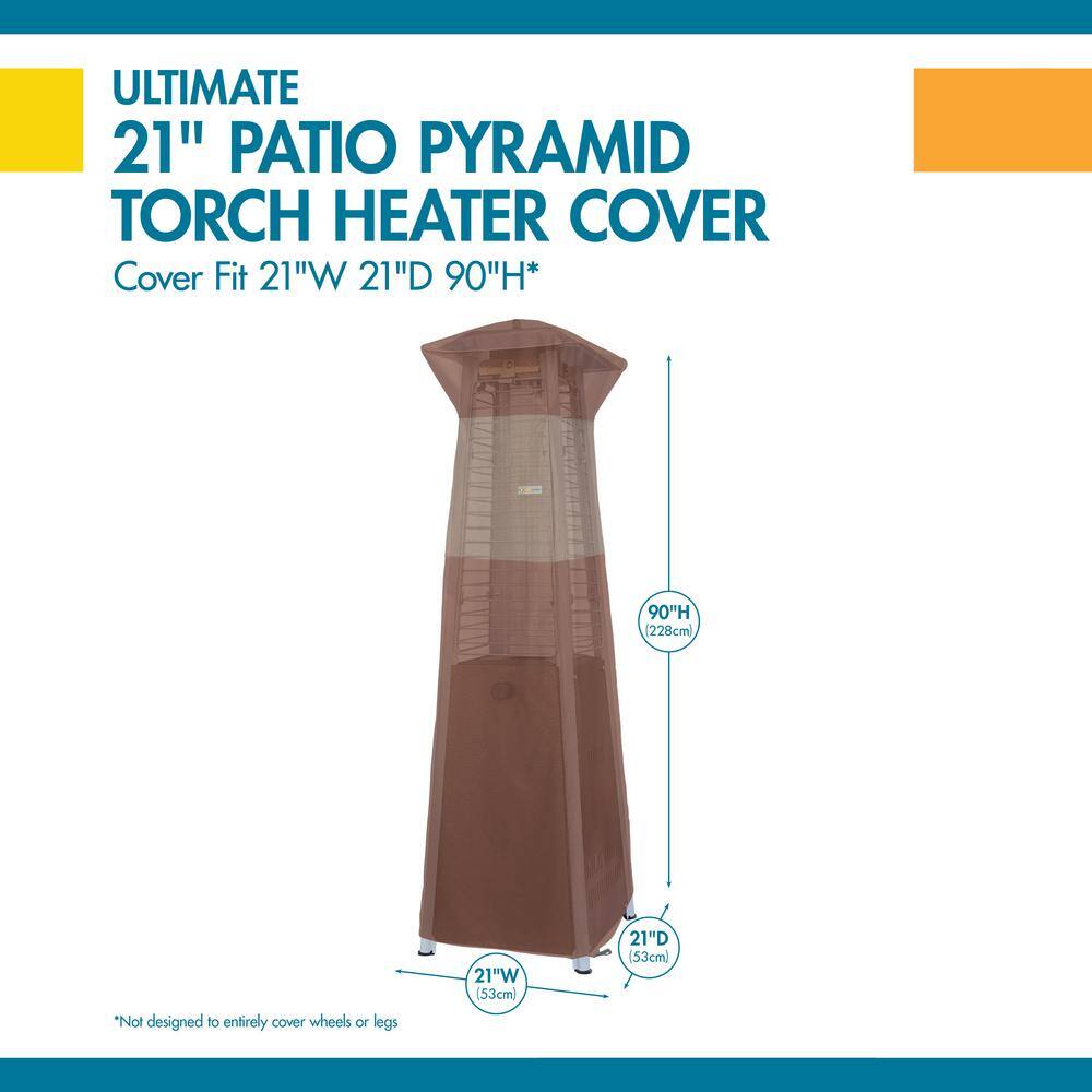 Duck Covers Ultimate 22 in. L x 22 in. W x 89 in. H Patio Pyramid Torch Heater Cover UPH892222