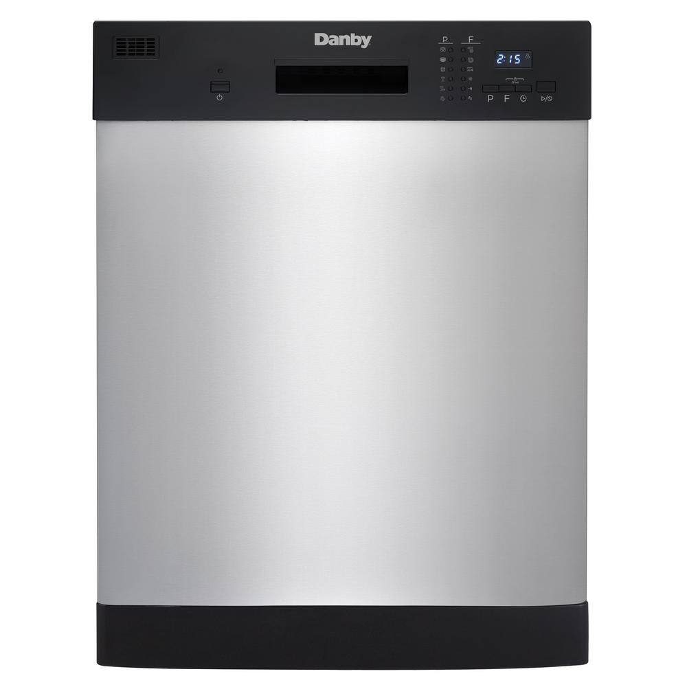 Danby 24 in.Front Control Stainless Steel Dishwasher with Stainless Steel Tub 52 DB DDW2404EBSS