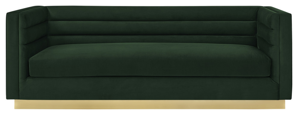 Inspired Home Mathis Sofa  Upholstered   Velvet   Contemporary   Sofas   by Inspired Home  Houzz