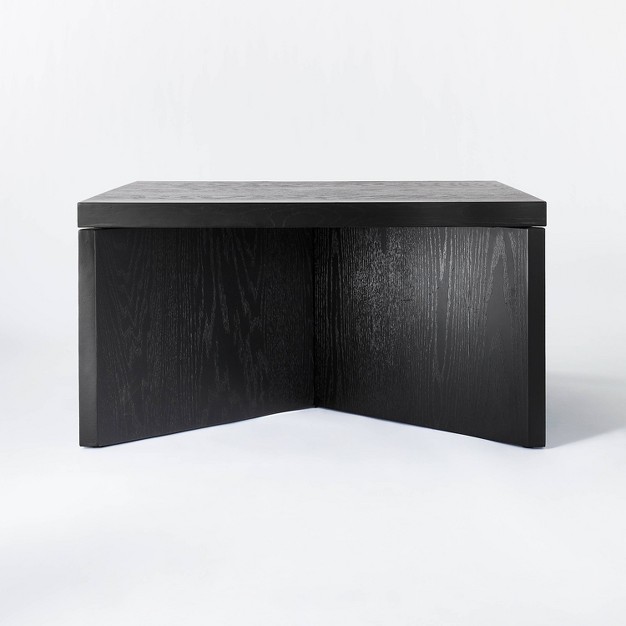 River Heights Square Wooden Coffee Table Black - Threshold Designed With Studio Mcgee