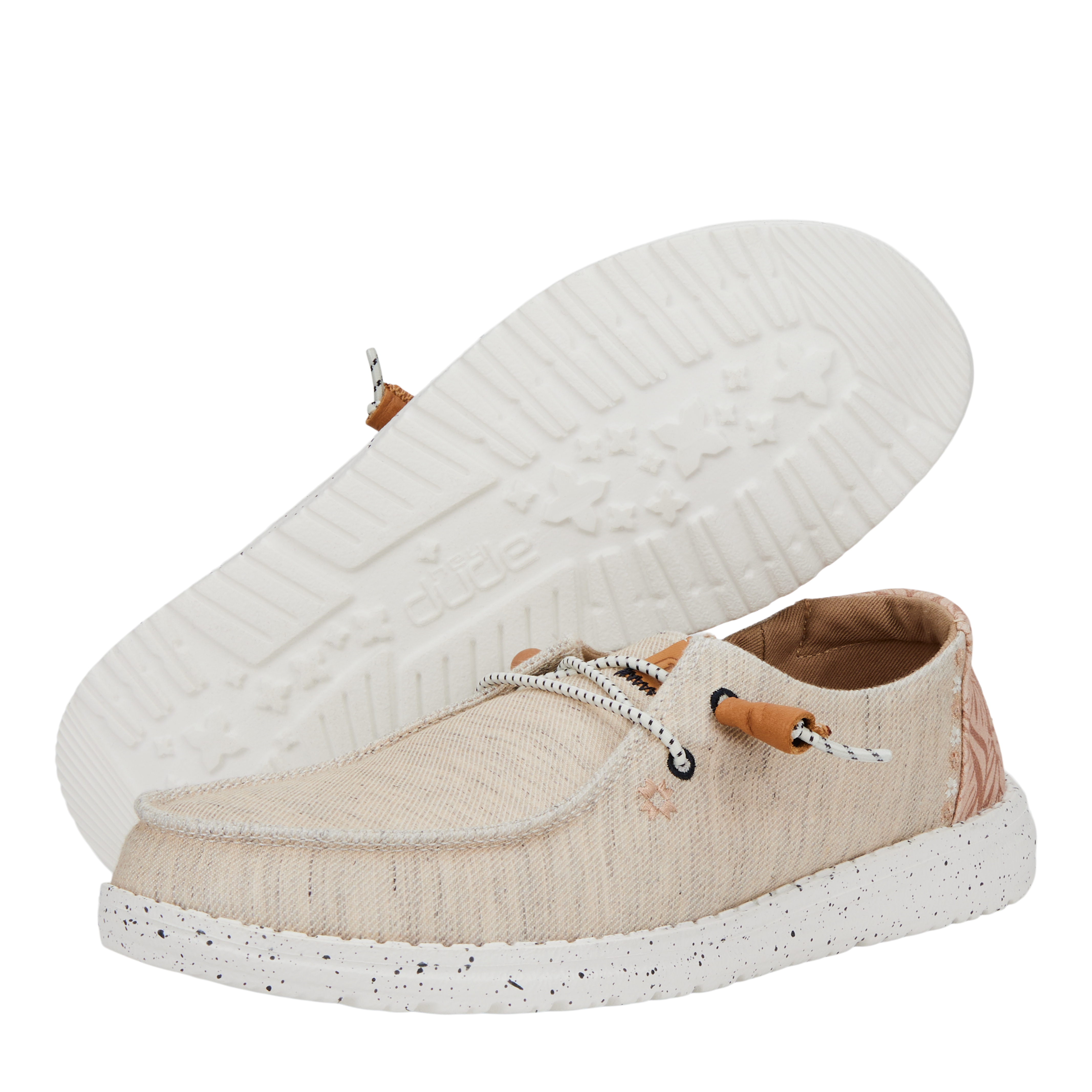 Wendy Heathered Slub Tropical - White