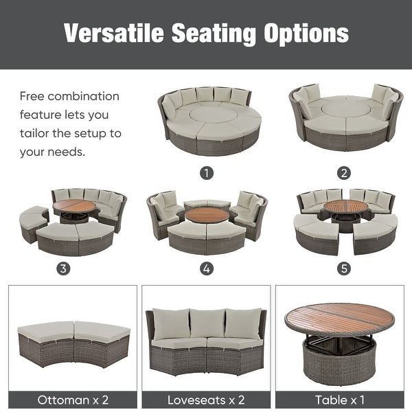 Conversation Sets Loveseat Daybed Sectional Sofa w/ Storage Table