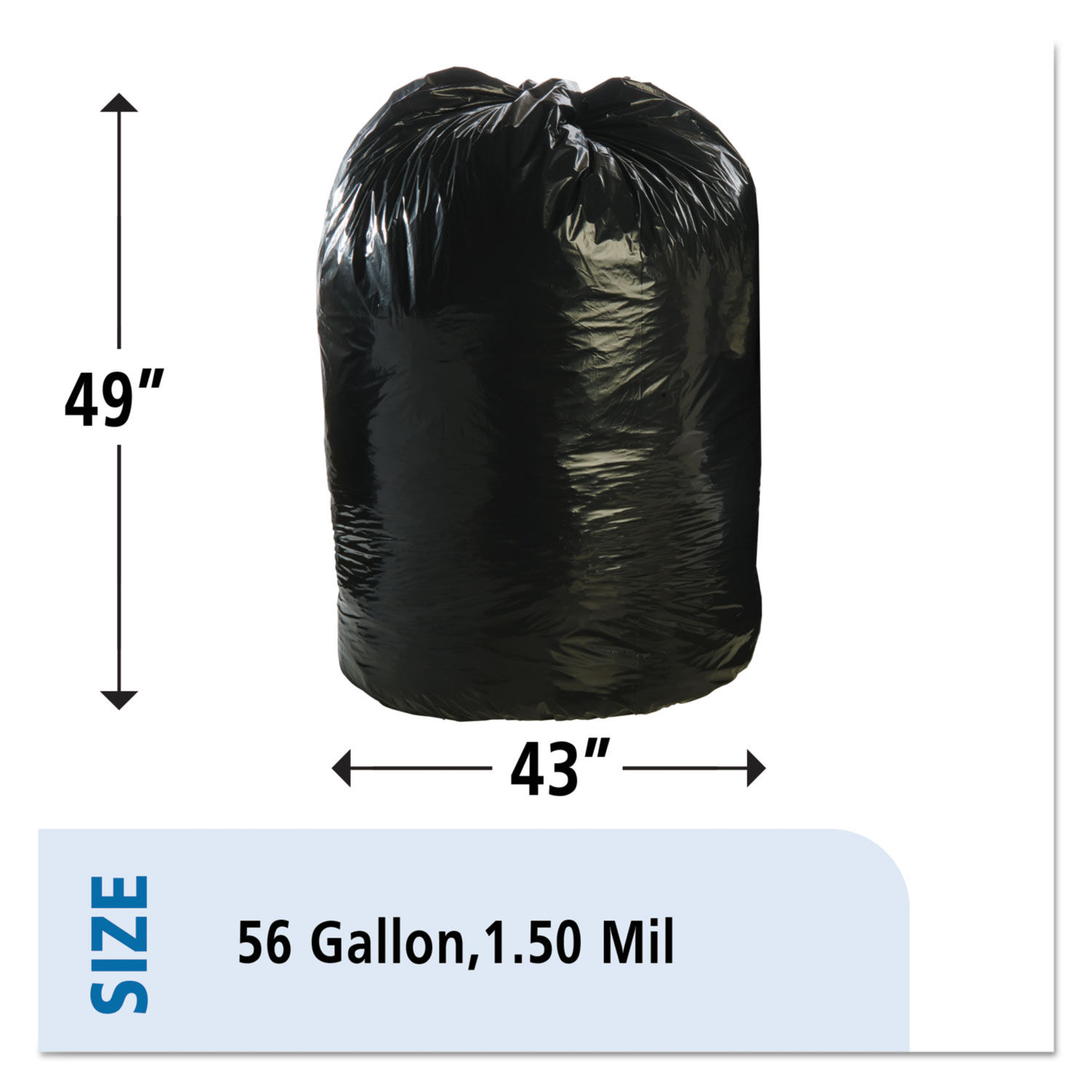 Total Recycled Content Plastic Trash Bags by Stoutandreg; by Envisionandtrade; STOT4349B15