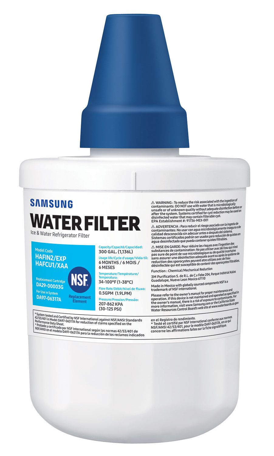  2-Pack Refrigerator Water Filter