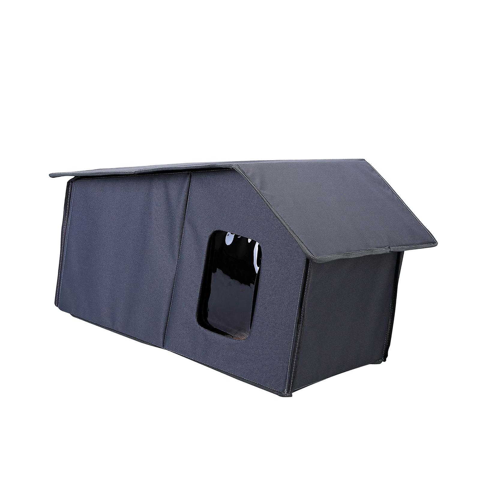 Cat House For Outdoor Detachable Breathable Nest Cozy Non Slip Dog House Gray