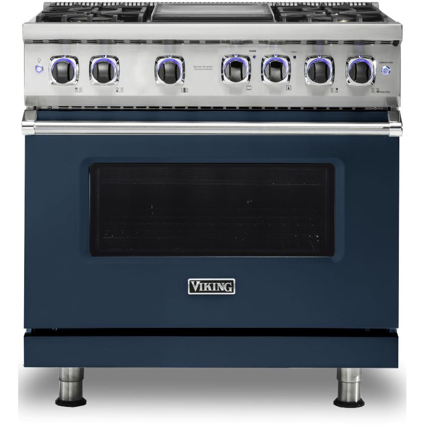 Viking 36-inch Freestanding Dual-Fuel Range with Elevation Burners CVDR7362-4GSBLP