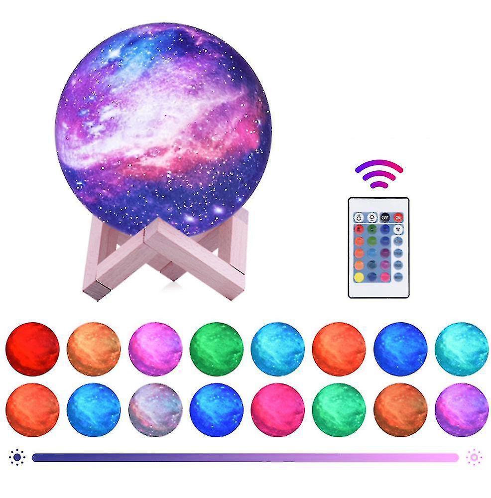 Miman 16 Color Moon Lamp Galaxy Night Light Rechargeable Remote Touch Control Lamp