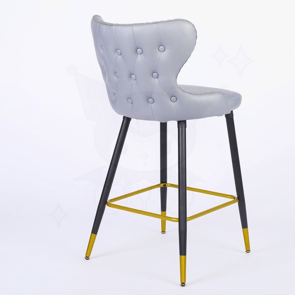 Set of 2 Bar Height Barstools with Backs