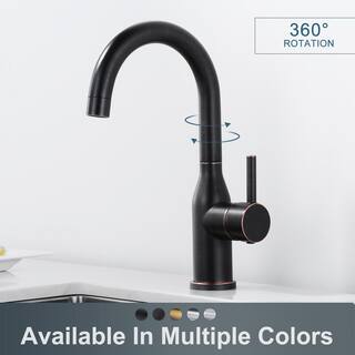 ALEASHA Single Handle Bar Sink  Faucet Deckplate Not Included in Oiled-Rubbed Bronze AL-2C02RB