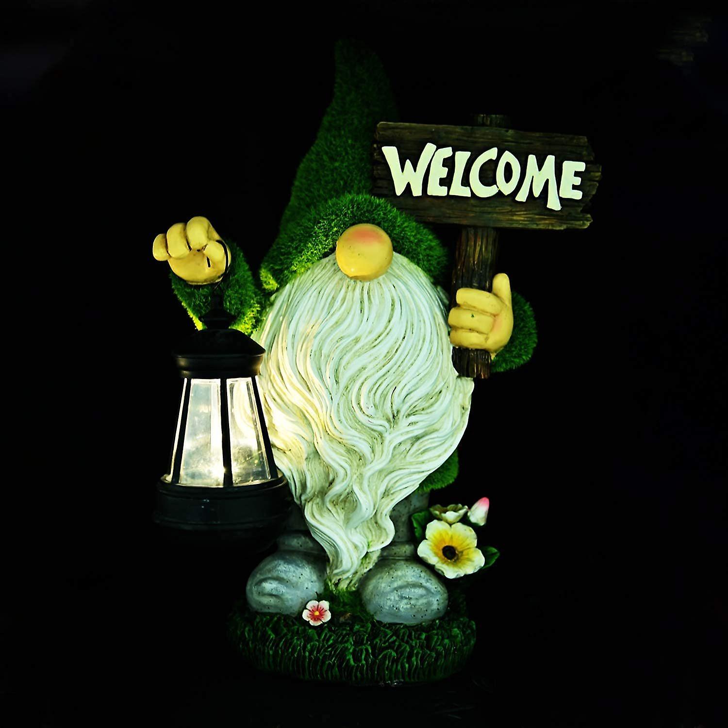 Gnomes Decorations For Yard With Solar Led Light， 14.2