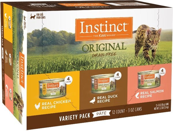 Instinct Original Grain-Free Pate Recipe Variety Pack Wet Canned Cat Food