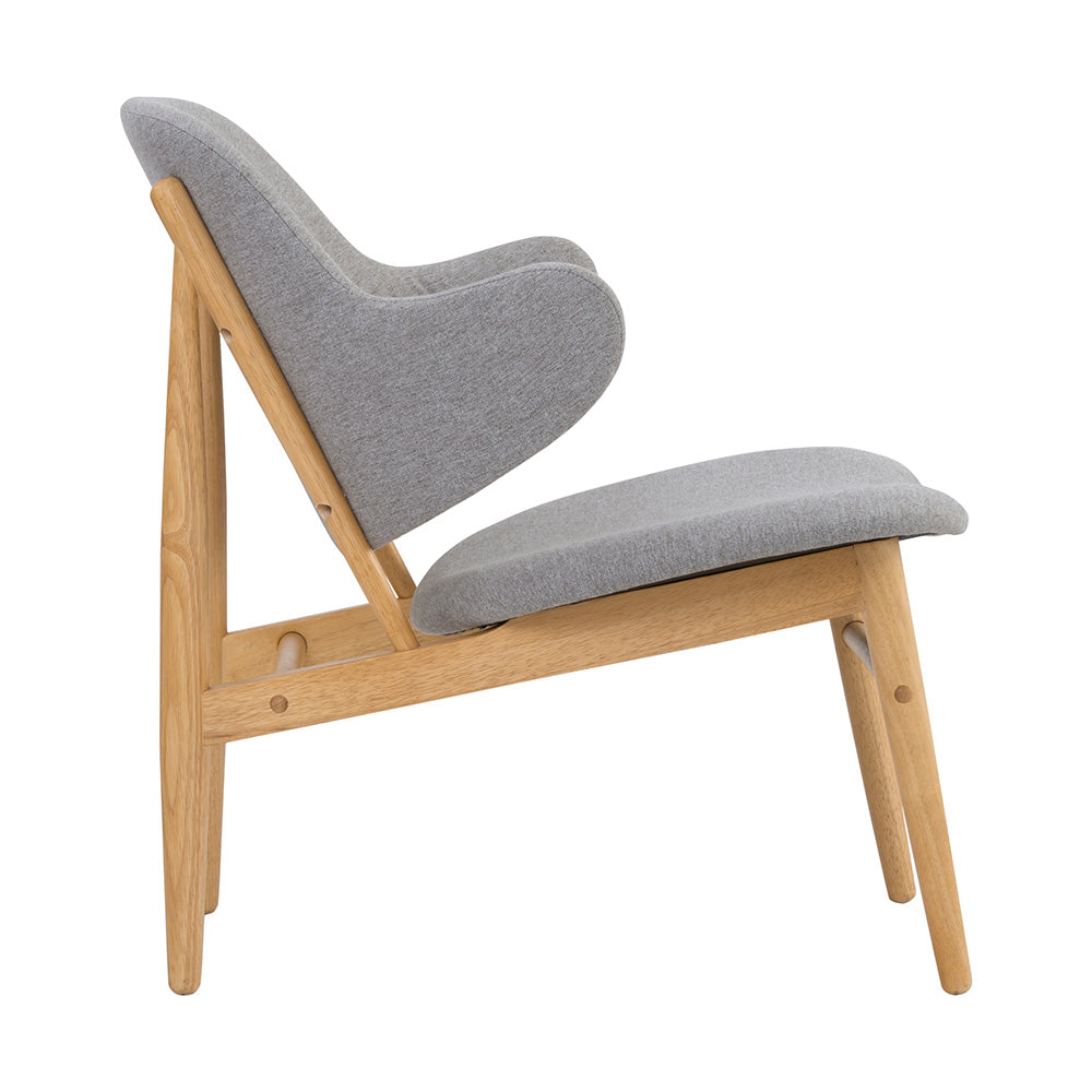 VERONIC Lounge Chair - Natural & Light Grey