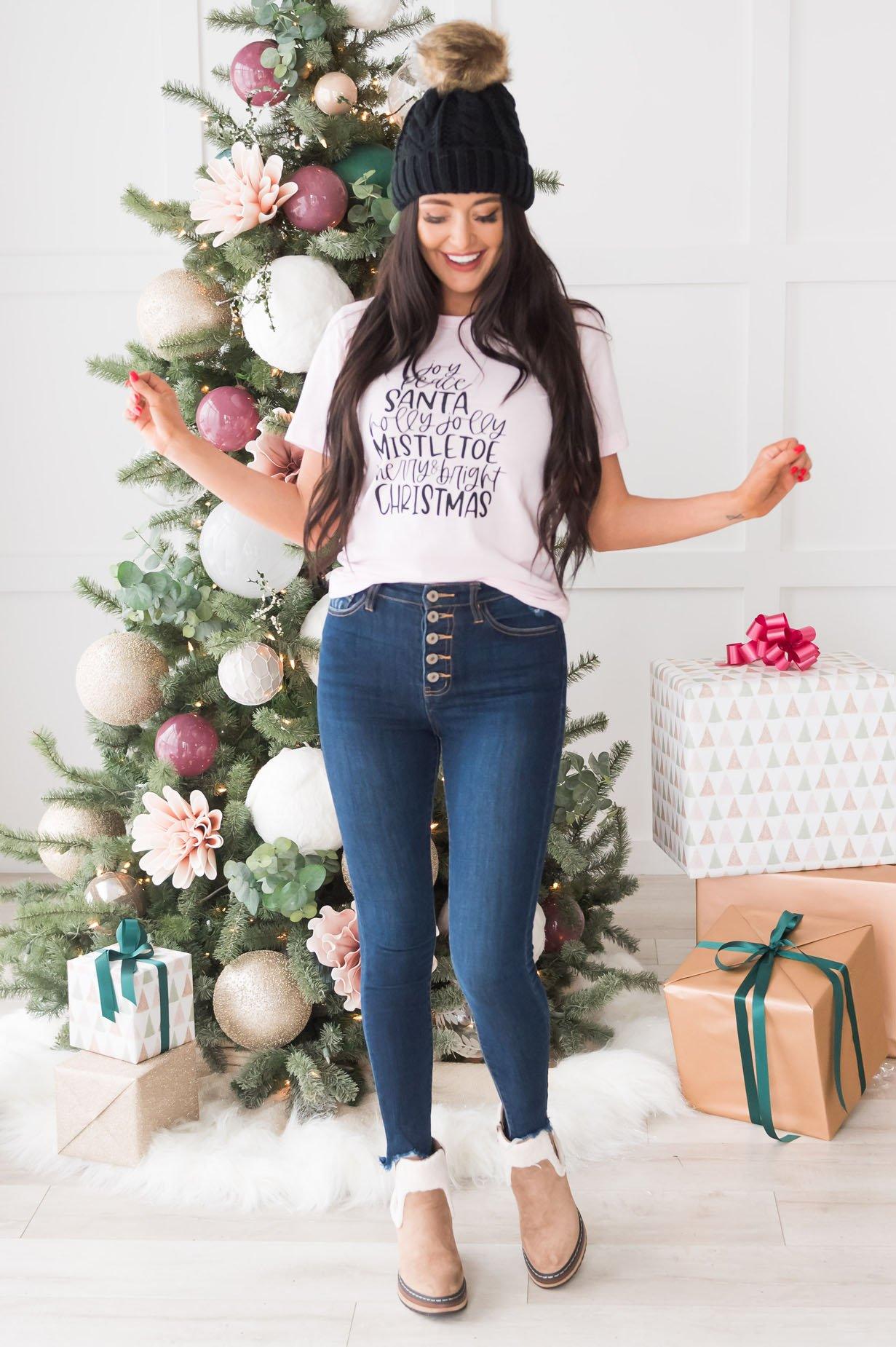 All Things Christmas Modest Tee