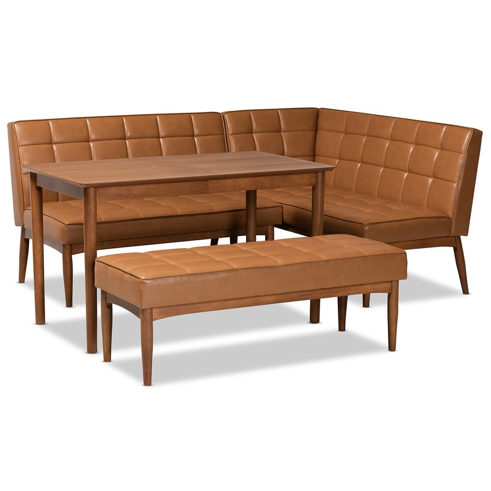 Sanford Mid Century Modern 4 Piece Dining Nook Set