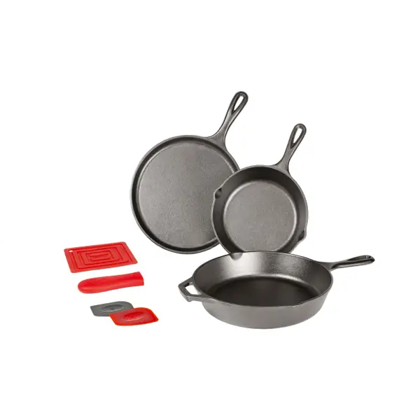 Lodge Essential Seasoned Cast Iron Skillet Set