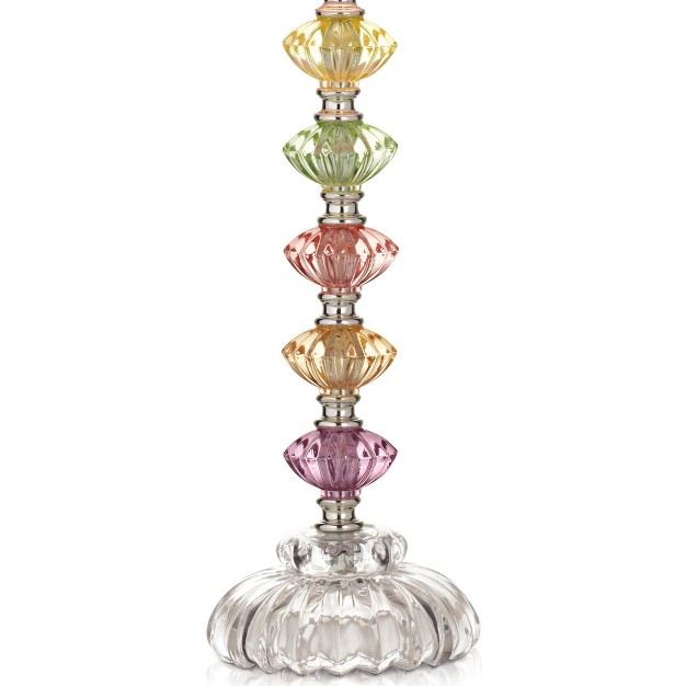 High Orchid Stacked Glass Off White Bell Shade For Bedroom Living Room Bedside Nightstand