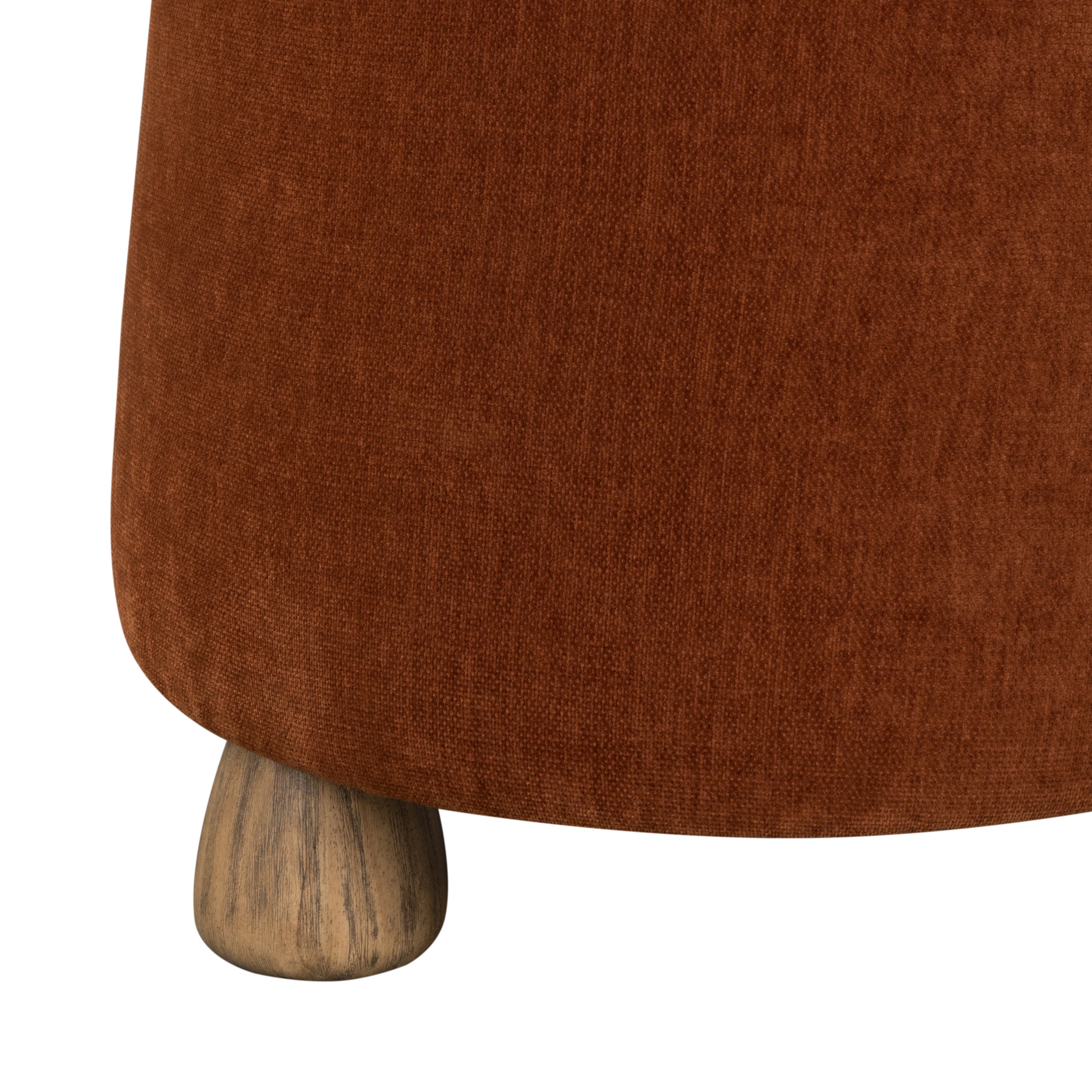 Giselle Ottoman - Terracotta Chenille