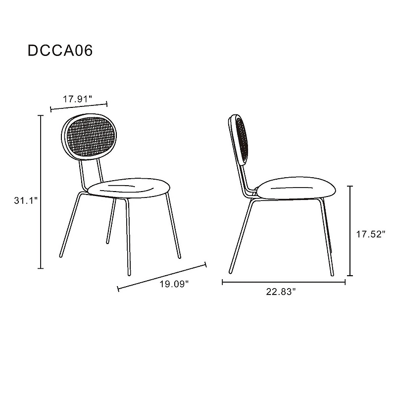 MANHATTAN COMFORT Jardin Dining Chair 4-piece Set