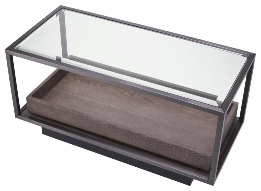 Modern Glass Side Table  Eichholtz Roxton   Transitional   Side Tables And End Tables   by Oroa   Distinctive Furniture  Houzz