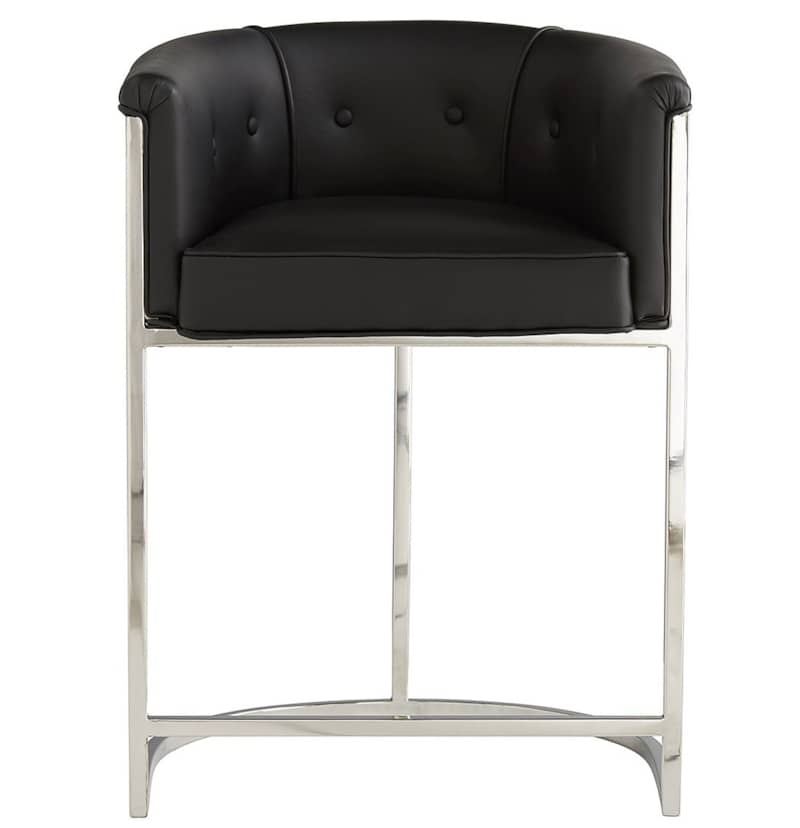 Arteriors Calvin Black And White Hide Counter Stool