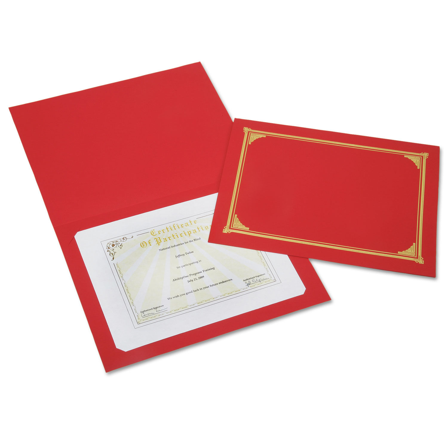 SKILCRAFT Gold Foil Document Cover by AbilityOneandreg; NSN6272960