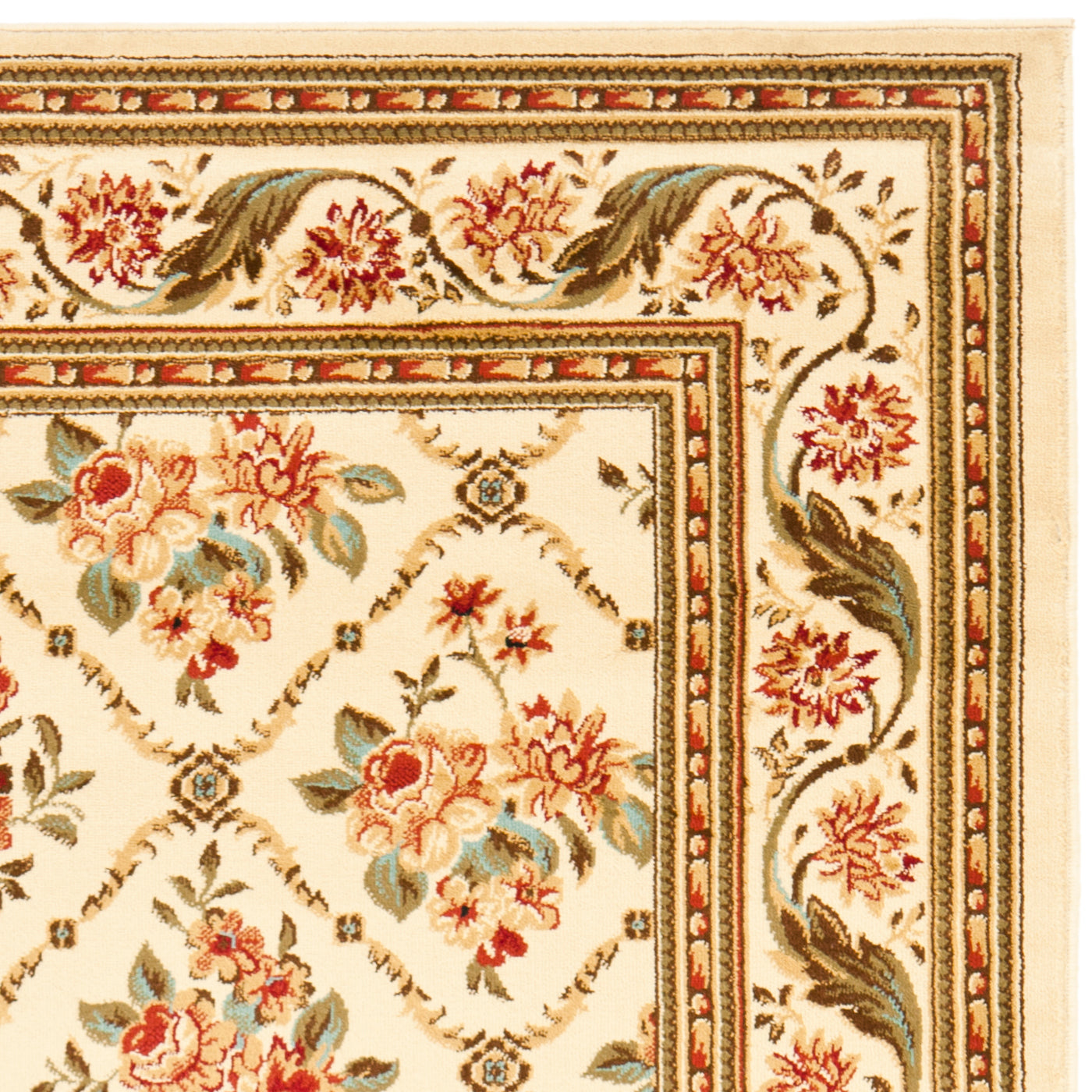 SAFAVIEH Lyndhurst Mason Floral Border Area Rug, Ivory, 3'3