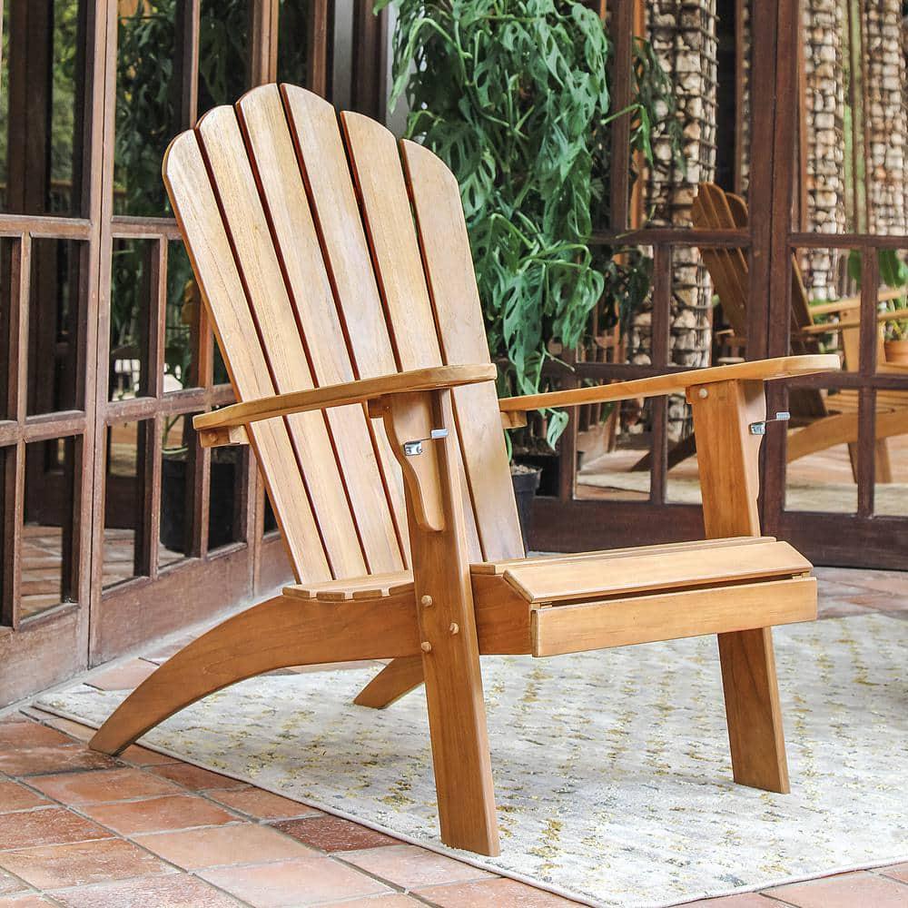 Cambridge Casual Richmond Teak Wood Adirondack Chair with Cup Holder