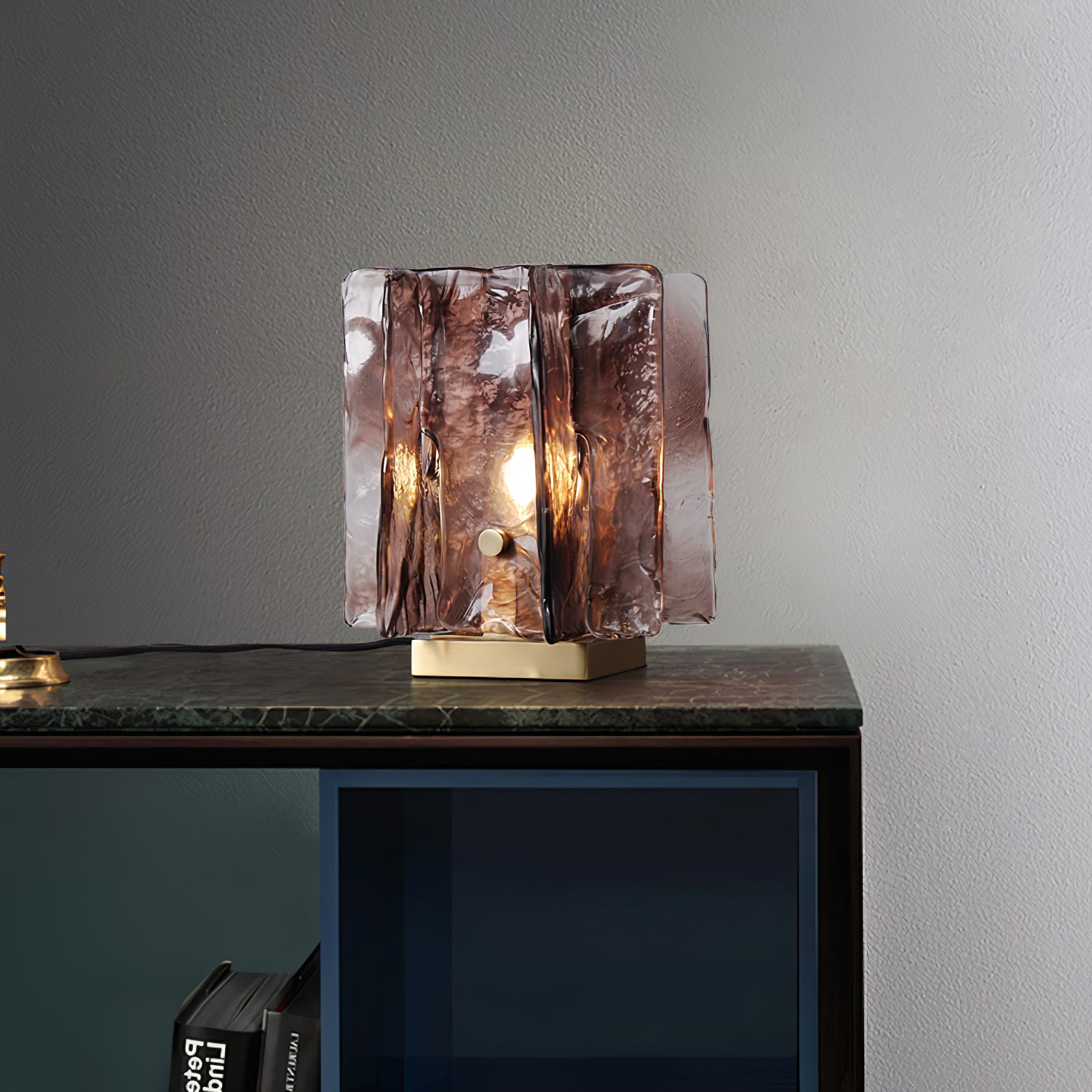 Amber Building Block Table Lamp