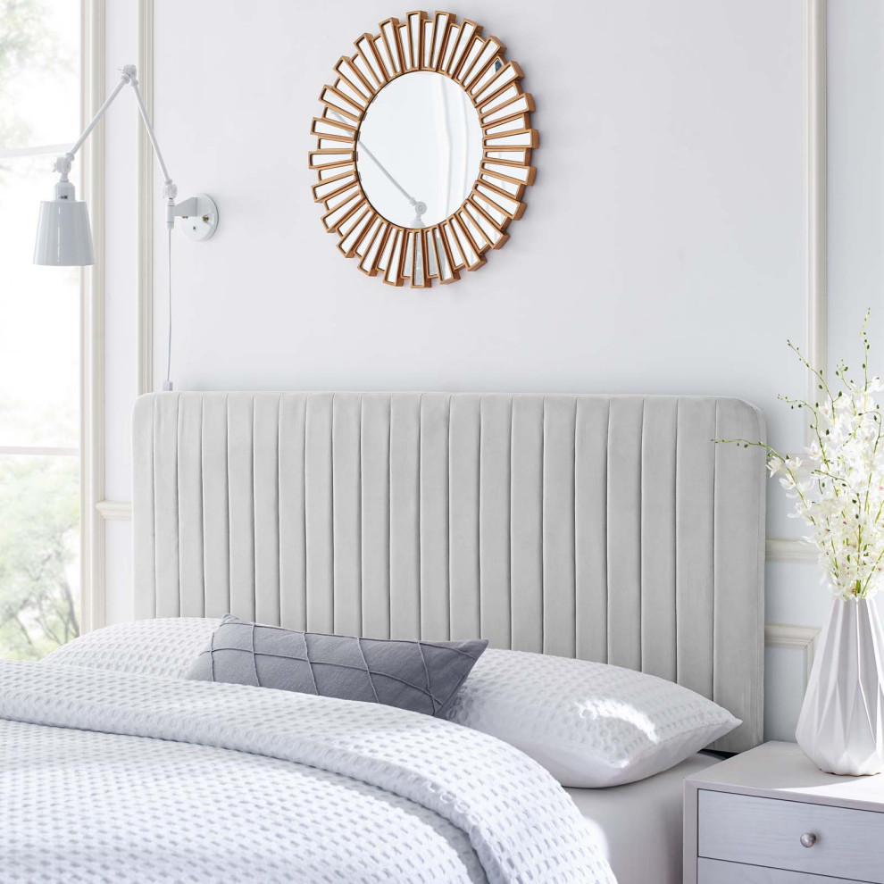 Milenna Channel Tufted Performance Velvet Full/Queen Headboard   Transitional   Headboards   by Modway  Houzz