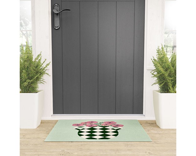 El Buen Limon Anemones And Vase Welcome Mat society6