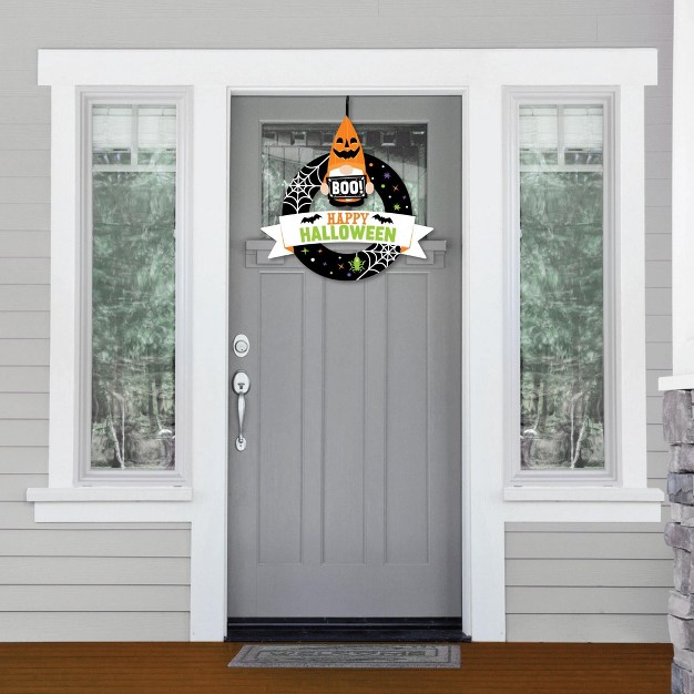 Big Dot Of Happiness Halloween Gnomes Outdoor Spooky Fall Party Decor Front Door Wreath