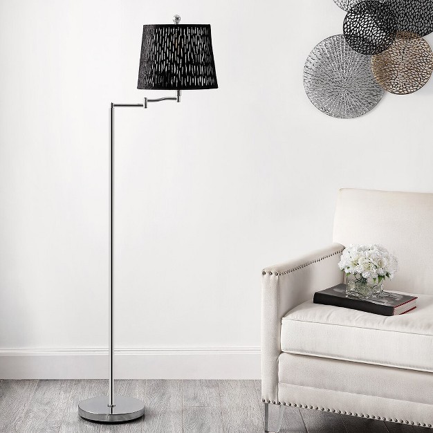 Berman Floor Lamp Chrome Safavieh