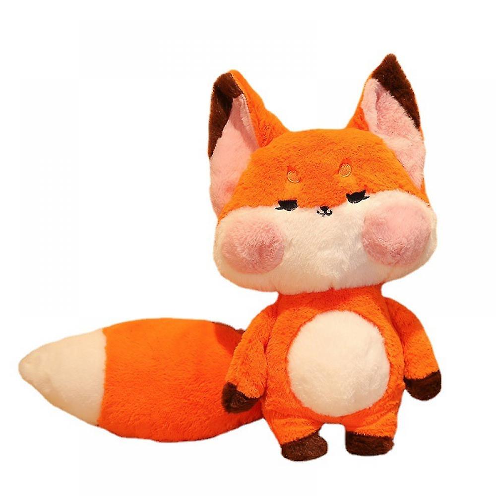 Fox Stuffed Animals Plush， 13.7 Inches Super Soft Cute Fox Plush Throw Pillow With Large Tail，  Fox Plush Toy For Boys And Girls